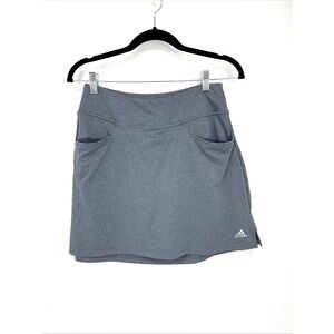 Adidas Golf Skort Small Gray Blue Stretch Yoga Tennis Fitness Athleisure Skirt